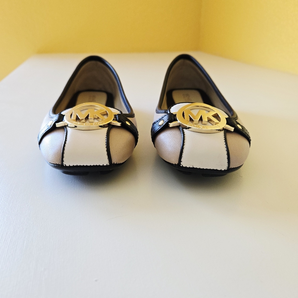 MICHAEL KORS MK Fulton Women's Flat Moccasins Cream White Real Leather Size 8M - Picture 4 of 12
